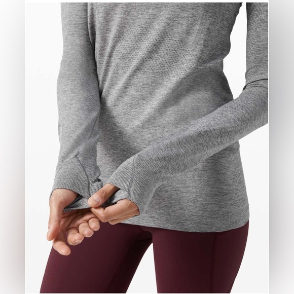 Lululemon Swiftly Tech Long Sleeve 2.0 in Slate / White Size 6 - Picture 3 of 7